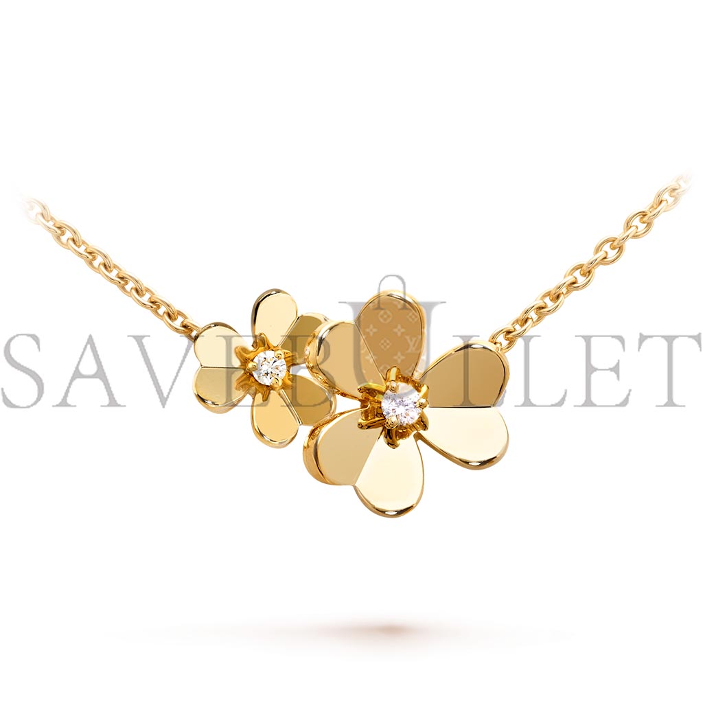 VAN CLEEF ARPELS FRIVOLE NECKLACE, 9 FLOWERS - YELLOW GOLD, DIAMOND  VCARD31500